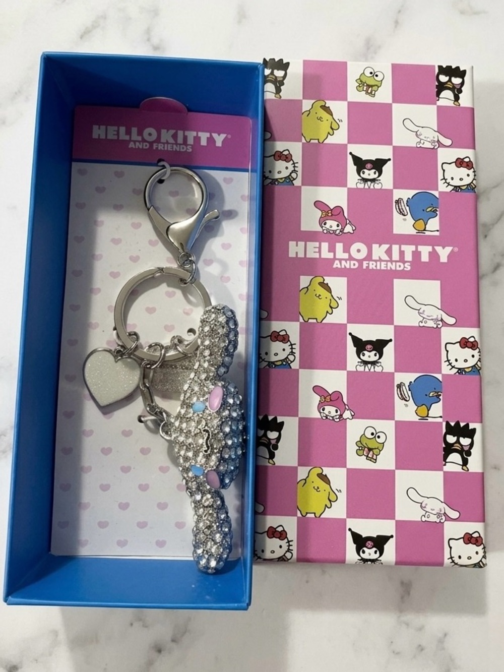Sanrio Cinnamoroll Crystal Rhinestone Keychain Bag Charm — New In Box